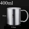 Tea Cup Double Wall Insulated Water Cup Home Outdoor Camping Hiking Picnic Tea Cup Coffee Mug Bar Tool