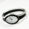 Takeuchi Shoji Rapport Oval Bangle Watch, Silver Slim, 188232, Women's, Black