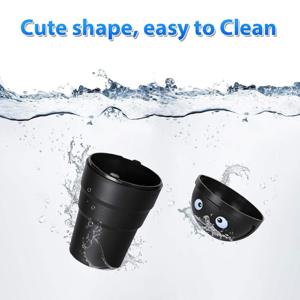 Trasgo For Car Cup Holder Trash Can Small Mini Trash Can Car Office Household Trash Can (Black)