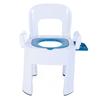 Squat Toilet Commode Chair Detachable Foldable Non Slip Armrest Backrest Cushion Quick Drying Extra Wide Commode Bathroom Sitting Bath Stool