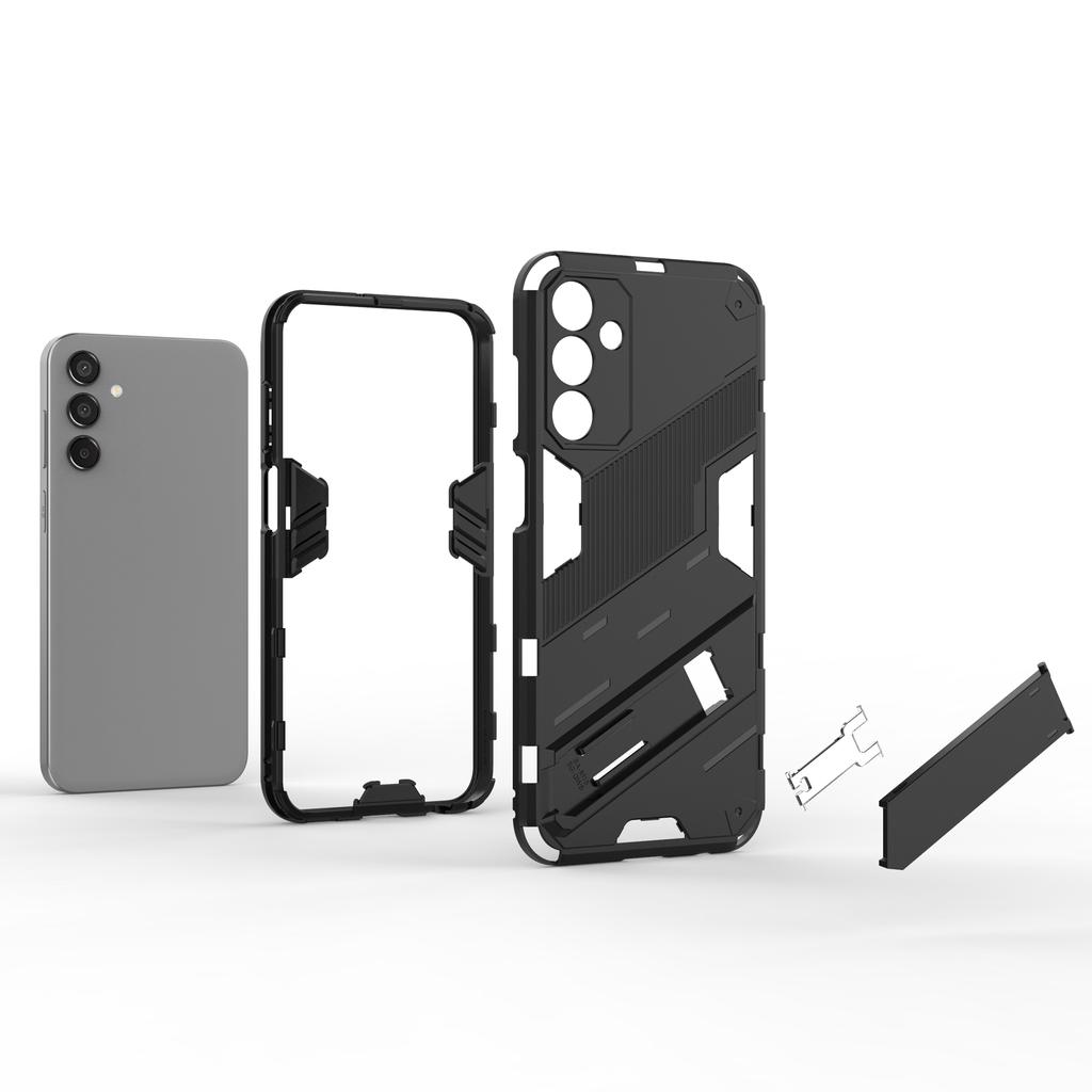 For Samsung Galaxy M15 5G Case Kickstand Anti-Scratch PC+TPU Armour Phone Cover