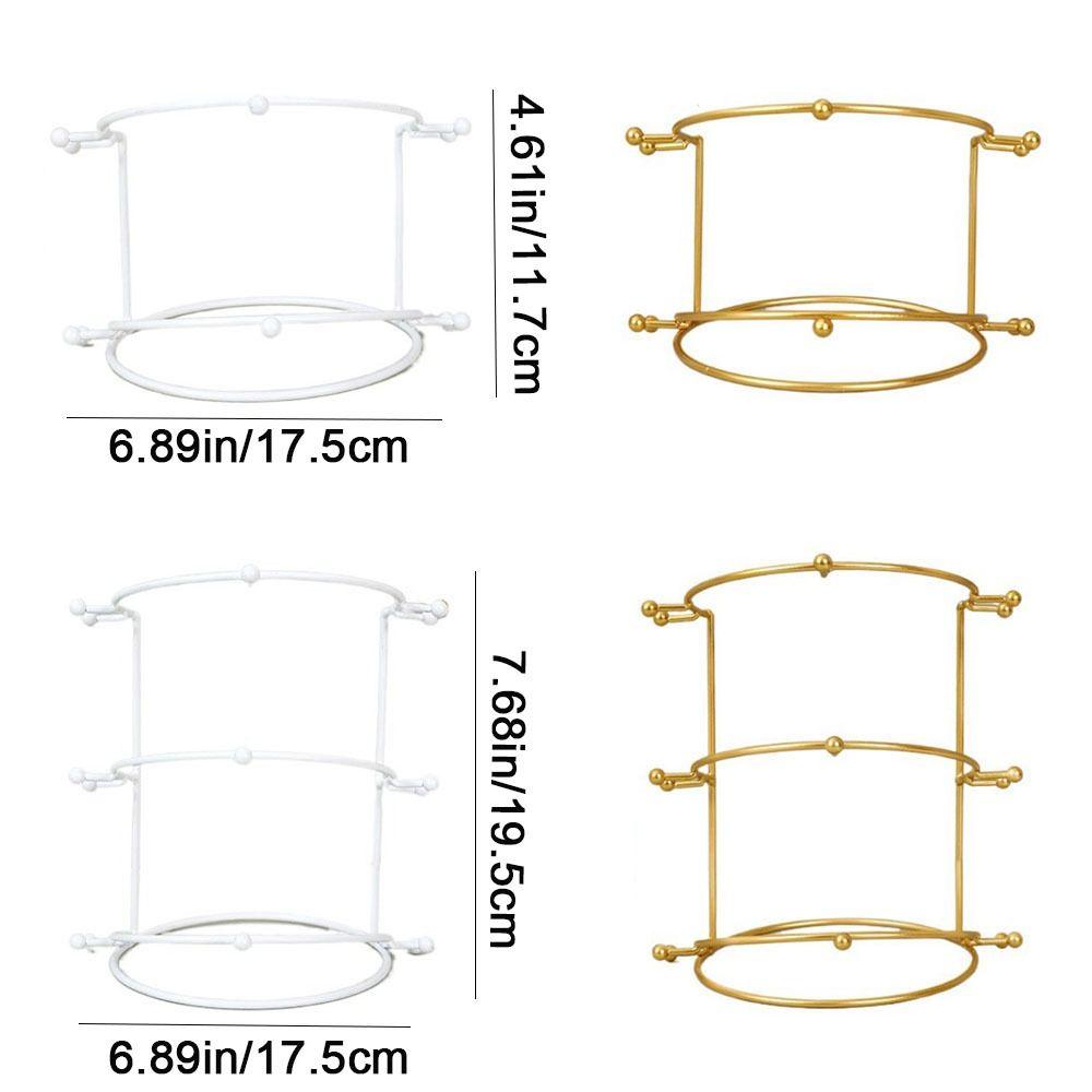 Gold Crown Stand Holder Three-tier Crown Headband Display Rack  for Bride Hair Accessiories