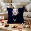 Gong Li Actress Cushion Cover Antidustmite Pillowcase Invisible Zipper Silky Short Plush Sofa Cushion Cover