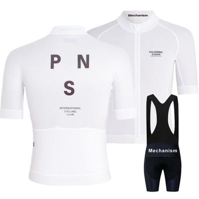 Men Women Cycling Bib Shorts Short Sleeve Jersey Set Breathable Milk Silk Bike Apparel Road
