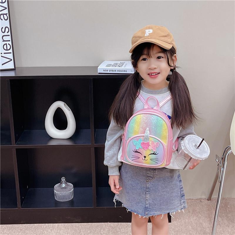 Adorable Korean Style Children's Backpack Cute Cartoon Print For Kids School Use