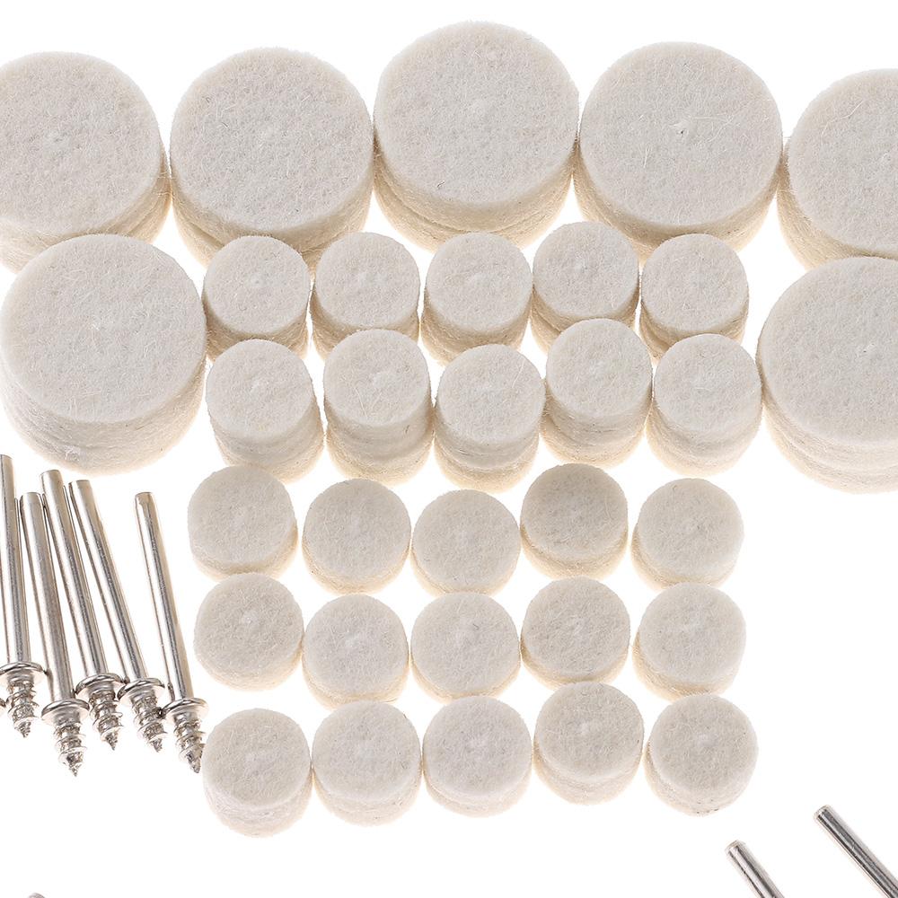 80Pcs 1/8" Shank Felt Polishing Wool Felt Rotary Tool Buffing Wheel for Dremel Rotary Tool Watch