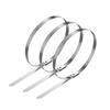 100pc Stainless Steel Cable Ties Self-Locking Metal Wire Ties Heat Resistant Rustproof Durable Bundling Straps for Industrial Use