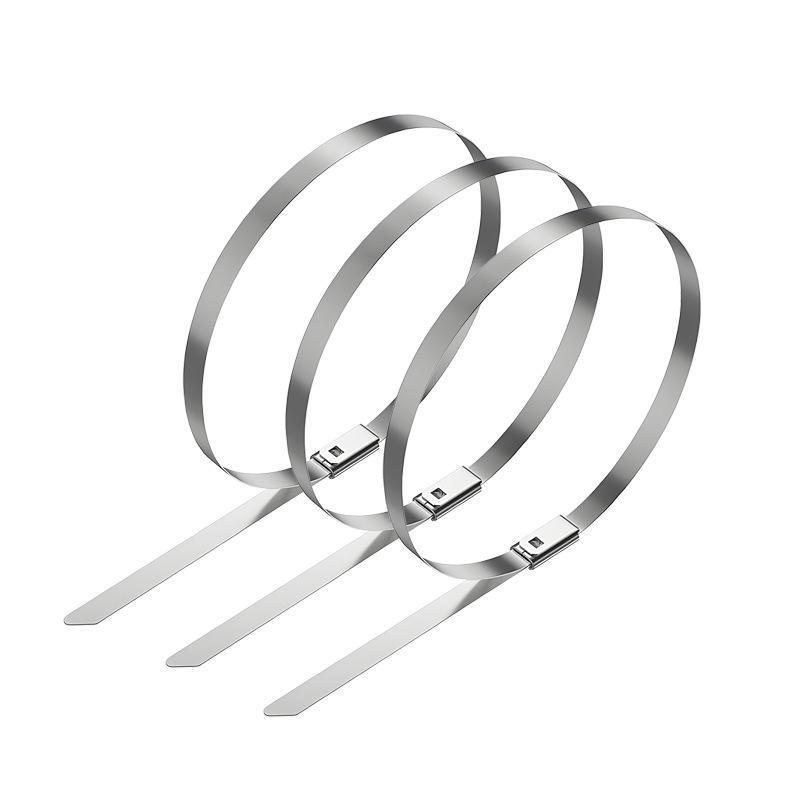 100pc Stainless Steel Cable Ties Self-Locking Metal Wire Ties Heat Resistant Rustproof Durable Bundling Straps for Industrial Use