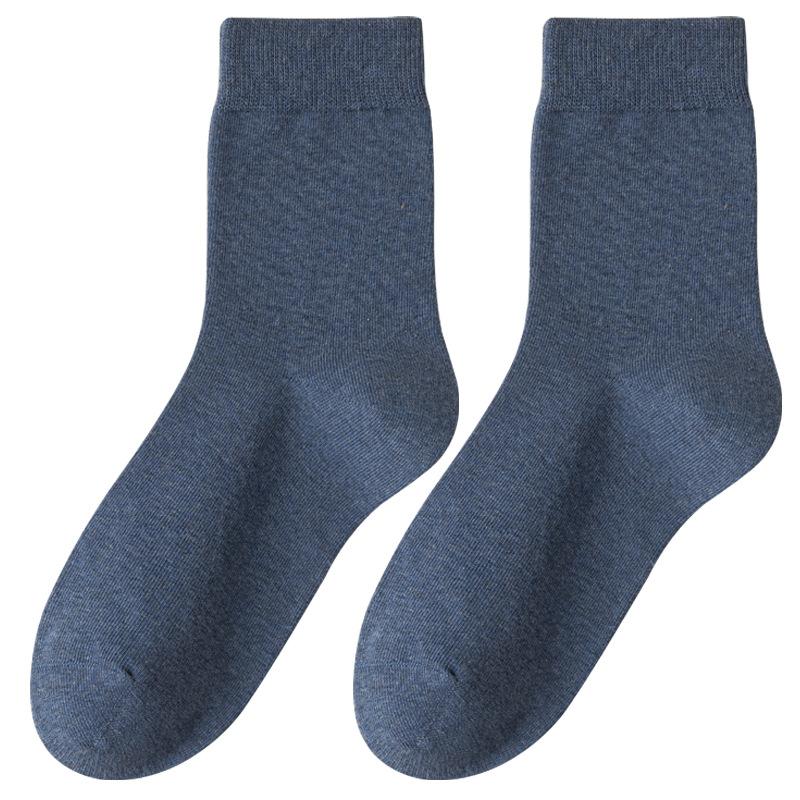 Men's Summer Simple Business Leisure Pure Color Sweat Absorption Deodorizing Antibacterial Cotton Socks
