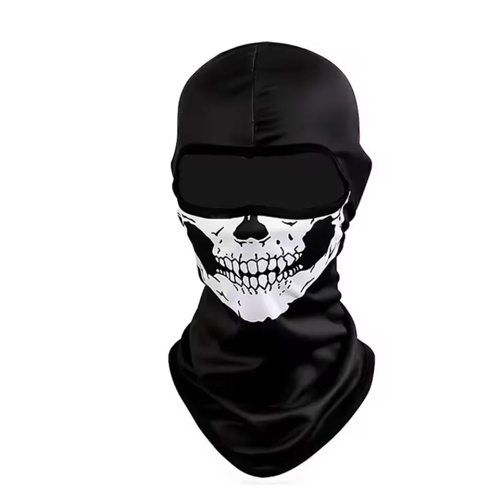 Halloween Skull Print Balaclava Cosplay Costume Ghost Full Face Bike Face Mask Outdoor Motorcycle Riding Men Hat Ski Caps