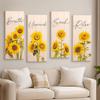 Handmade Wooden Floral Artwork Modern Wall Decor Plate Sunflower Hanging Sign  Home Office Decor