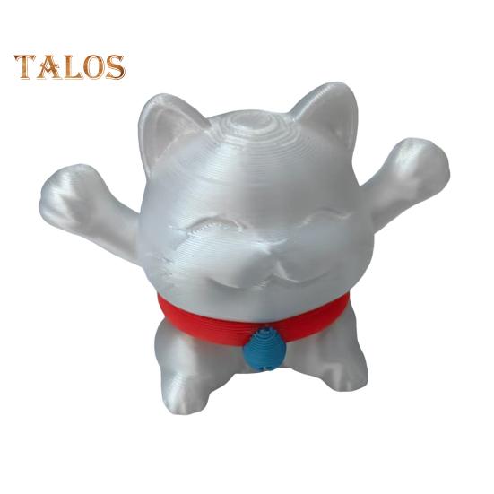 3D Printed Telescopic Cat Figurine Mini Fortune Cat Figure Simulated Animal Model Toy Home Office Bookshelf Desktop Decoration Ornament