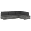 Modular 2 Seater Sofa Poly Rattan Brown