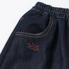 Boys Loose Fit American Vintage Style Denim Jeans With Mountain Embroidery