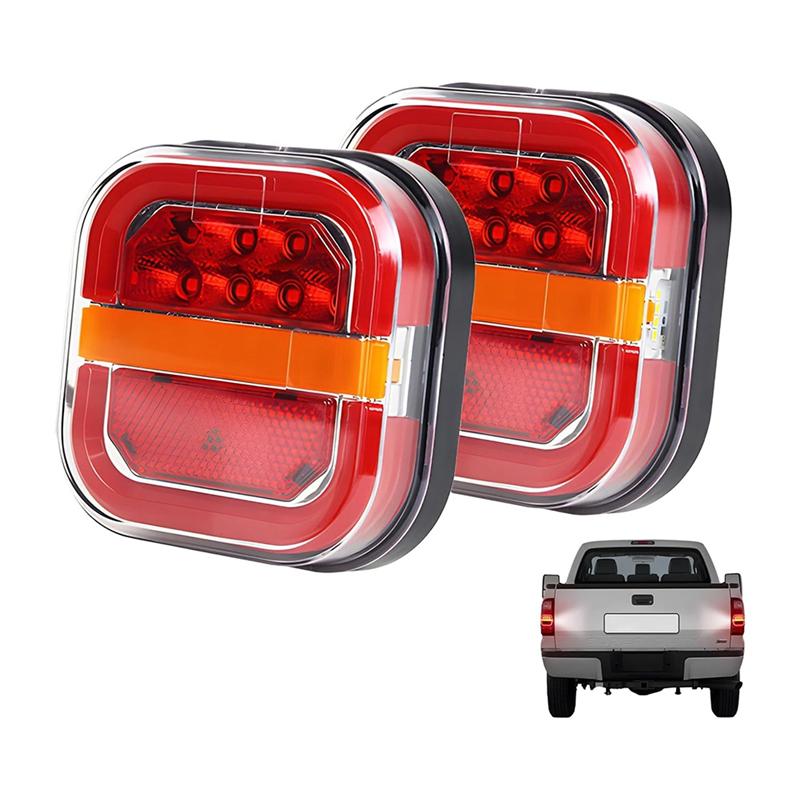 Trailer Tail Light Set 2Pcs 12V 24V Led Parking Lamp Car Truck Van Side Turn Signal Marker Light