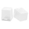 2 Pcs Desktop Storage Box Frosted White Stackable and Stitchable Combination Socks Underwear Desktop Small Items