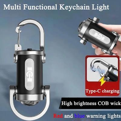 1/2/3/5 Stück Wiederaufladbare Schlüsselanhänger-Taschenlampen 800LM COB Arbeitslicht Taschenlampe Ultrahell Mini Tragbare Laterne zum Suchen Wandern