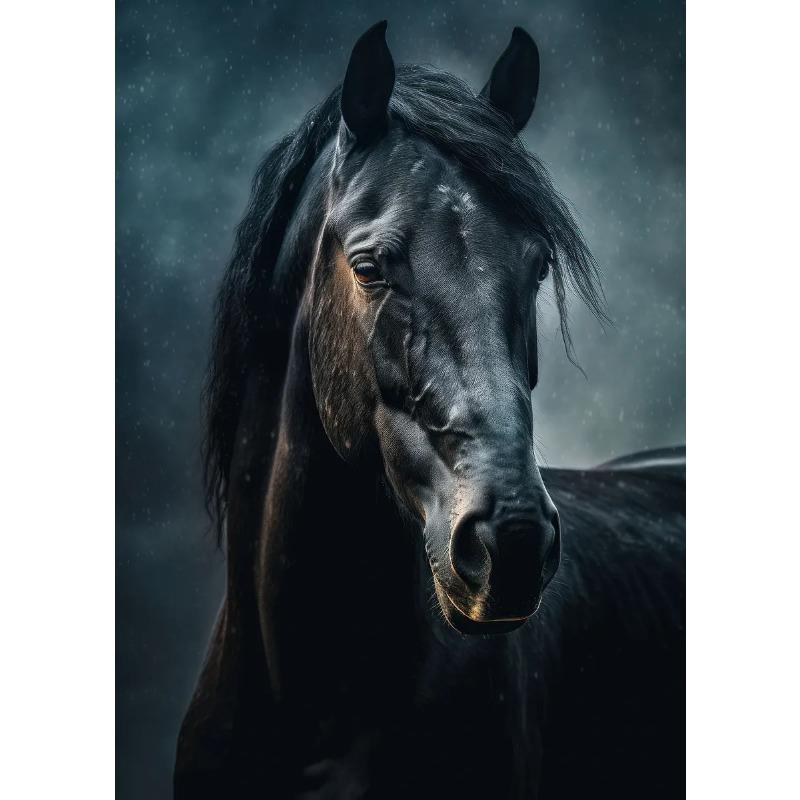 Handsome Horse Wild Animal Poster Horses Portrait Photography Canvas Painting Modern Wall Art for Living Room Home Decor Mural