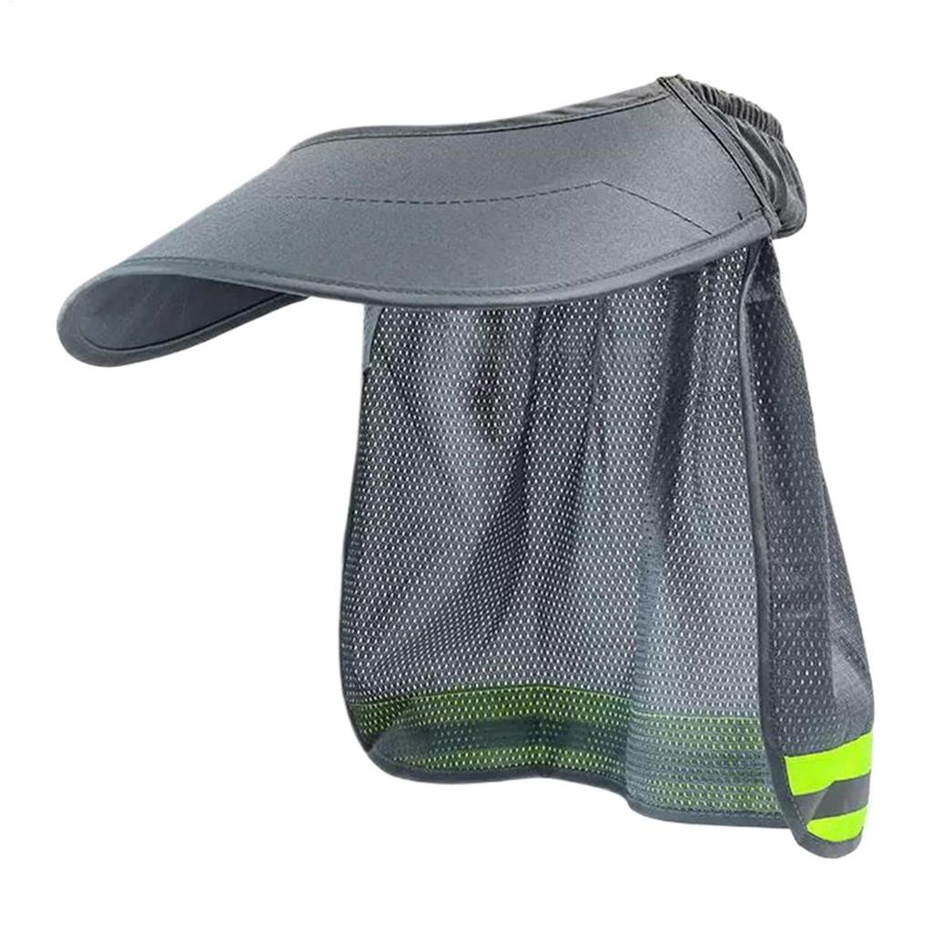 Cappello da cantiere estivo con visiera parasole di sicurezza, protezione per il collo, casco, parasole, striscia riflettente, copricapo per operai edili