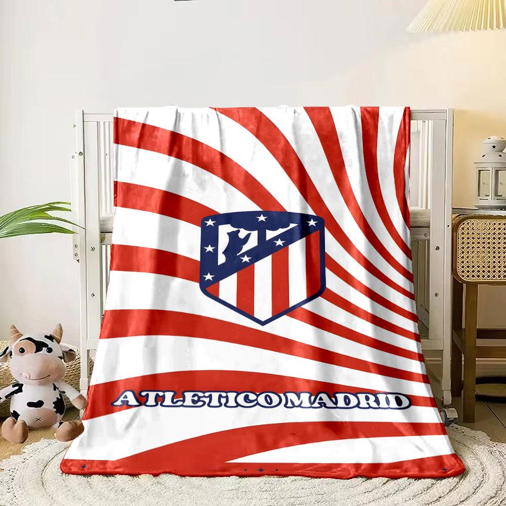 Atlético Madrid Striped Blanket print blanket soft and cozy perfect for the living room bed sofa or a nap,gift