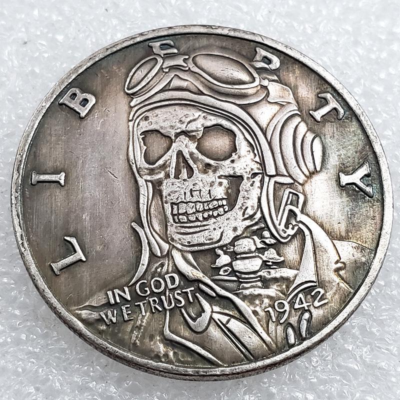 Antique Craft Wandering Traveler Silver-Plated Magic Coin H4522 No Packaging медный