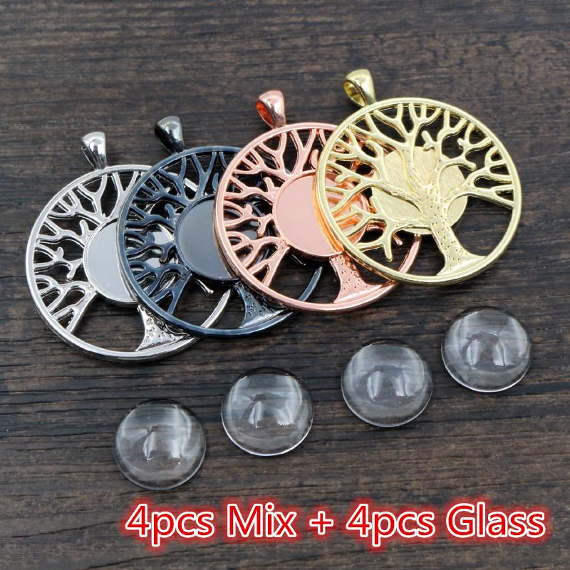 

New Fashion 14mm Inner Size High Quality Rhodium Gold ColorTree Leaf Feather Wings Fame Style Cabochon Base Cameo Charms Pendant
