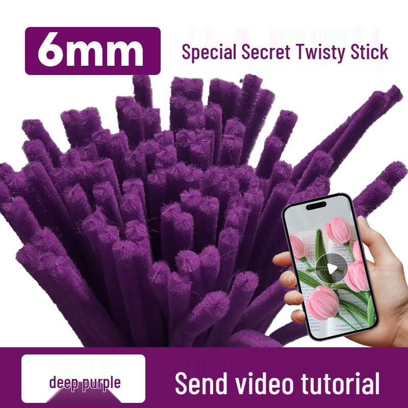 DIY Twisty Stick Bouquet Kit: Complete Chenille Stem Set for Children's Weaving