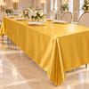 High Density Tablecloth for Celebration Solid Color Satin Tablecloth, 102 X 57 Inch Rectangular Silky Table Cover, Washable Daily Use Smooth Lustrous