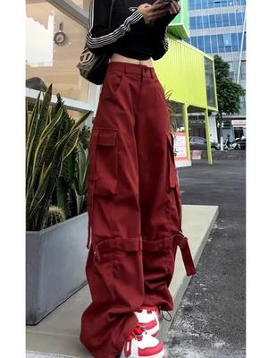 Utility Pants Women Spring/Autumn New Style Straight Leg Wide Leg Casual Sports Pants