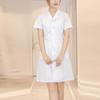 Women's Fashion Up And Down Round Neck Short Sleeve Solid Color  Uniform Dresses