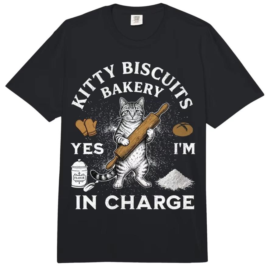 

2026 Summer New Katy Cookie Bakery Pattern TShirt HighQuality Fashion Casual Breathable Mens Roundneck Printed TShirt S