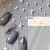 5D Bronzing Star Nail Art Stickers 1pcs Luxury Diamond Gold Sliver Laser Pentacle Self Adhesive Nail Decorations Slider Decals