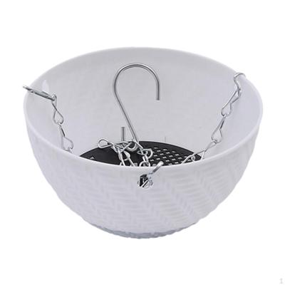 Hanging Basket Plant Pot Flower Bowl with Built-in Water Reservoir And