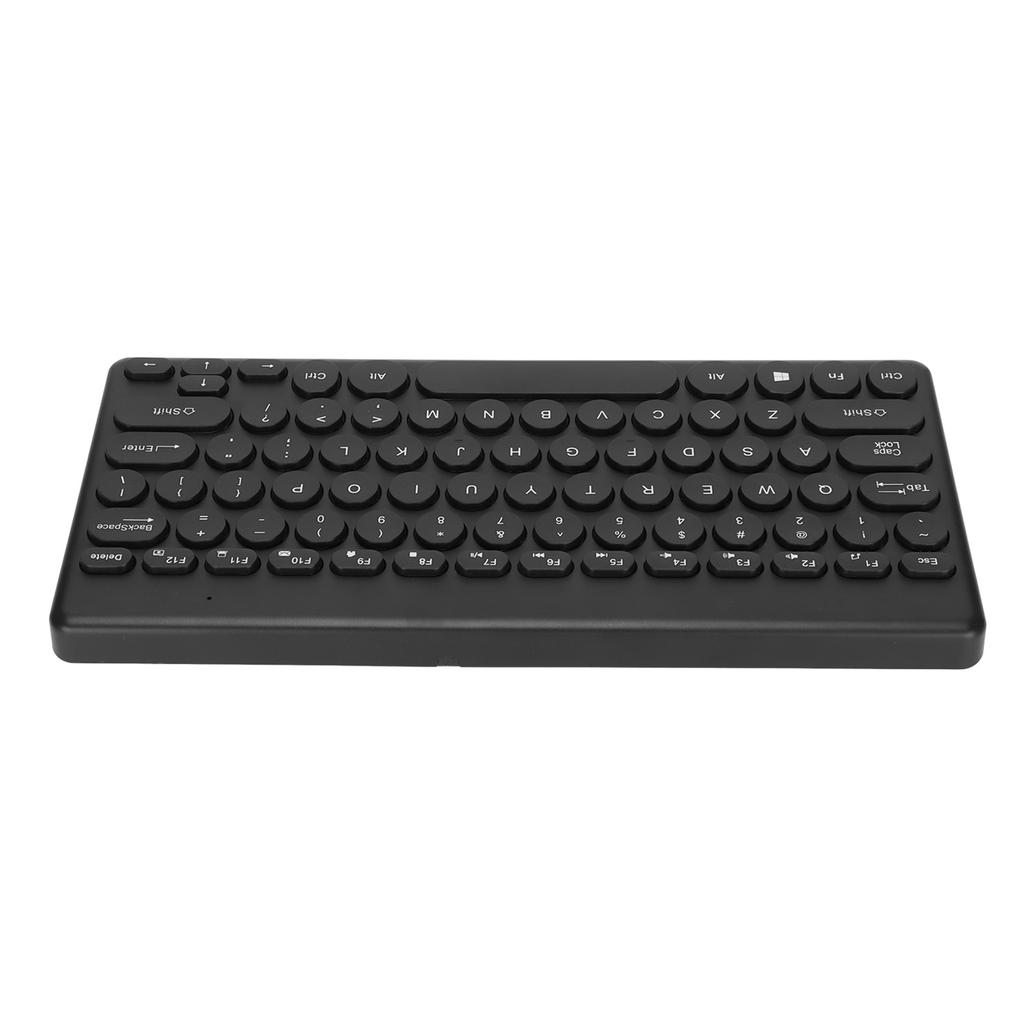 Wireless Keyboard 2.4G 78 Keys Ergonomic Design Portable Slim Power Saving Round Keycaps USB
