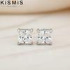 Silver Cubic Zirconia Buckle Earrings Round Princess Cut Essentials Jewelry Ear Studs For Women Fashion Accessories
