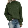 Womens Fashion Solid Long Sleeve Sweater Loose Turtleneck knitting Sweater