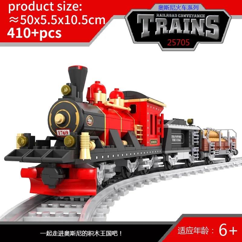 Set Treno Città Treno a Vapore Proiettile Veicolo Merci Stazione Ferroviaria Modello Blocchi da Costruzione Mattoni Binari Rotaia Senza Motore Kit Carrozza Giocattolo per Bambini