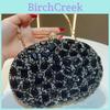 Elegant Polyester Crystal Embellished Evening Clutch For Ladies Formal Events