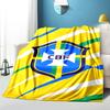 Brazilian Football Federation Printed Throws Blanket Soft Flannel Blankets for Couch Bed Gifts for Men Women Picnic blanket Christmas gifts