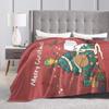 Bubu and Dudu Xmas Panda Couple Merry Christmas Soft Warm Blanket  Airplane Plush Bedding Throw Flannel Bedspread Sofa Bed Cover