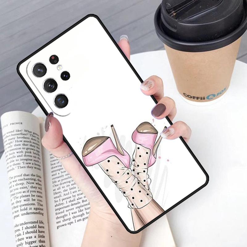 High Heels Girl Fashion phone case Cover For Samsung Galaxy S24 S25 Ultra S21 S22 Ultra S10E Note 10 Plus Note 20 FE S23