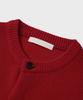 Branded After Round Crop Cardigan [Red]
