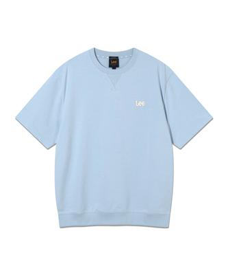 LEE Felt Twitch Logo Short Sleeve Sweatshirt Blue