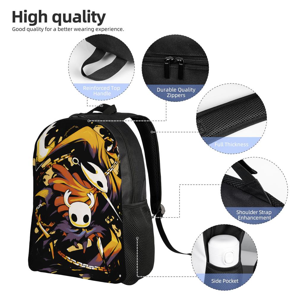 Zaino Hollow Knights Zaini da Trekking Design per Adolescenti Grandi Borse da Scuola Zaino Moderno