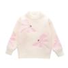 Girls' Mink Velvet Knitted Pullover Sweater - Thickened and Fashionable for Autumn/Winter