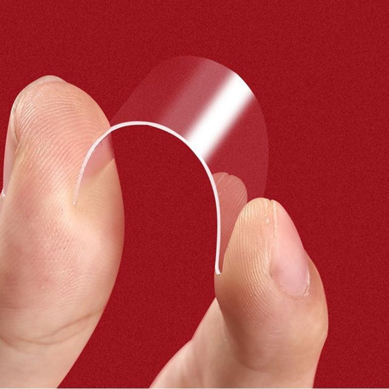 60 Foi/Cutie Bandă Adezivă Față-Verso Reutilizabilă Impermeabilă Autocolant de Perete Fără Urme Autoadeziv Aparat Electrocasnic Transparent Set