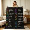Soft Warm Flannel Fleece Blanket with Astrology Core And Cusp Zodiac Sign Print All Season Blanket for Sofa Couch Living Room Bedroom Office Home Deco