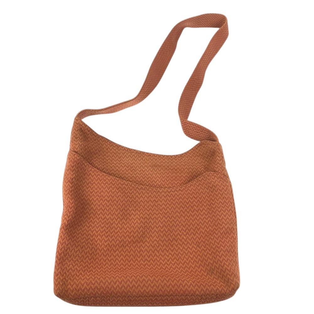 HERMES Sac de Pansage Crossbody bag Shoulder Bag Canvas Orange