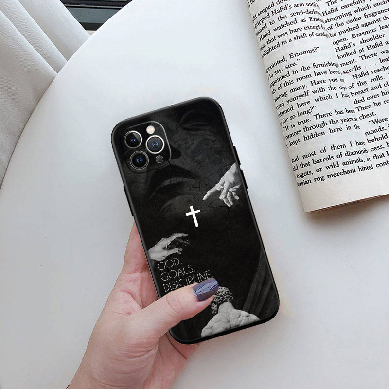 JO5 Verset biblic Isus Hristos Husă de telefon pentru Samsung A35 A25 A24 A15 A05S A05 M55 M35 M15 A06 A16 A02 A12 A13 A10 A20 A30 A22 A31 A32 A33 A41 A42 A50