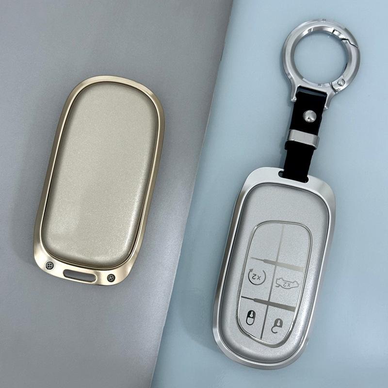 Compatible Key Case for Jeep Wrangler, Grand Cherokee, Cherokee, Compass, Patriot, Dodge Journey, and Renegade.